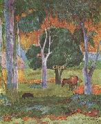 Paul Gauguin Landscape on La Dominique oil painting reproduction